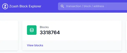 Zcash Block Explorer