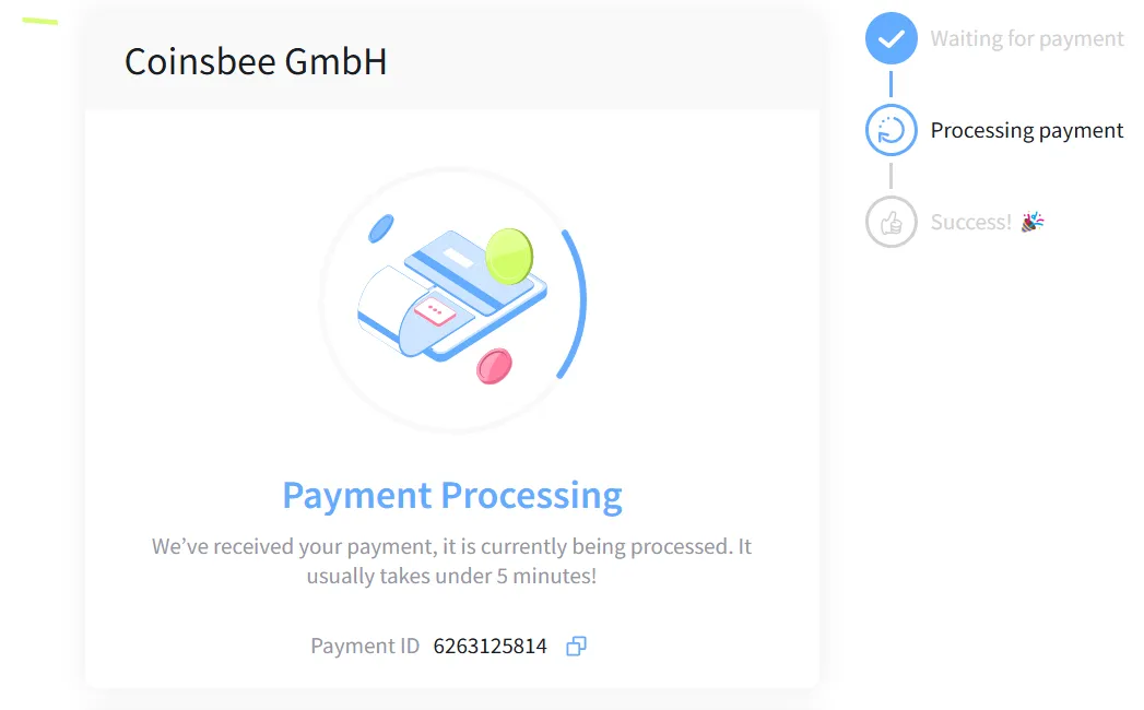 Step 6 - Processing screen