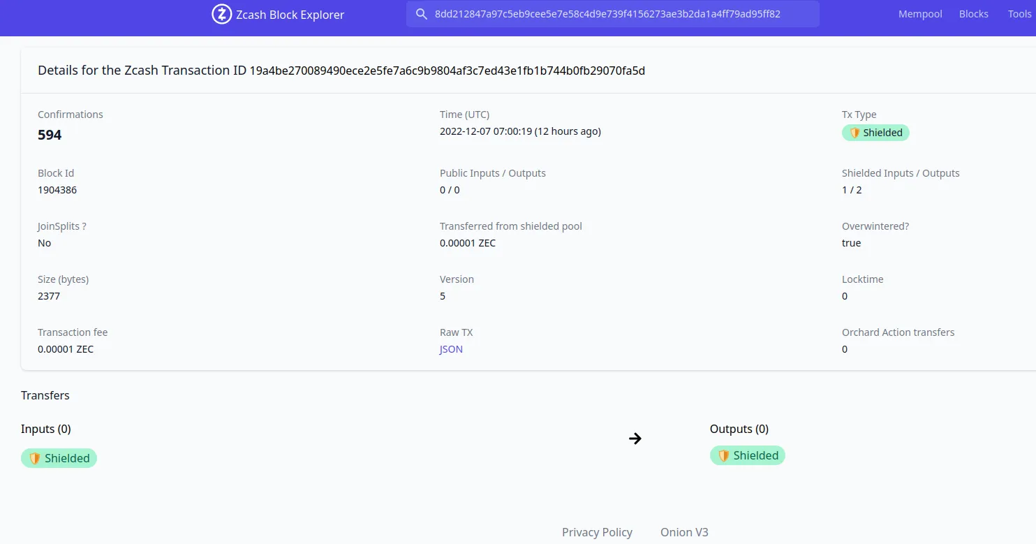 zcashExplorer