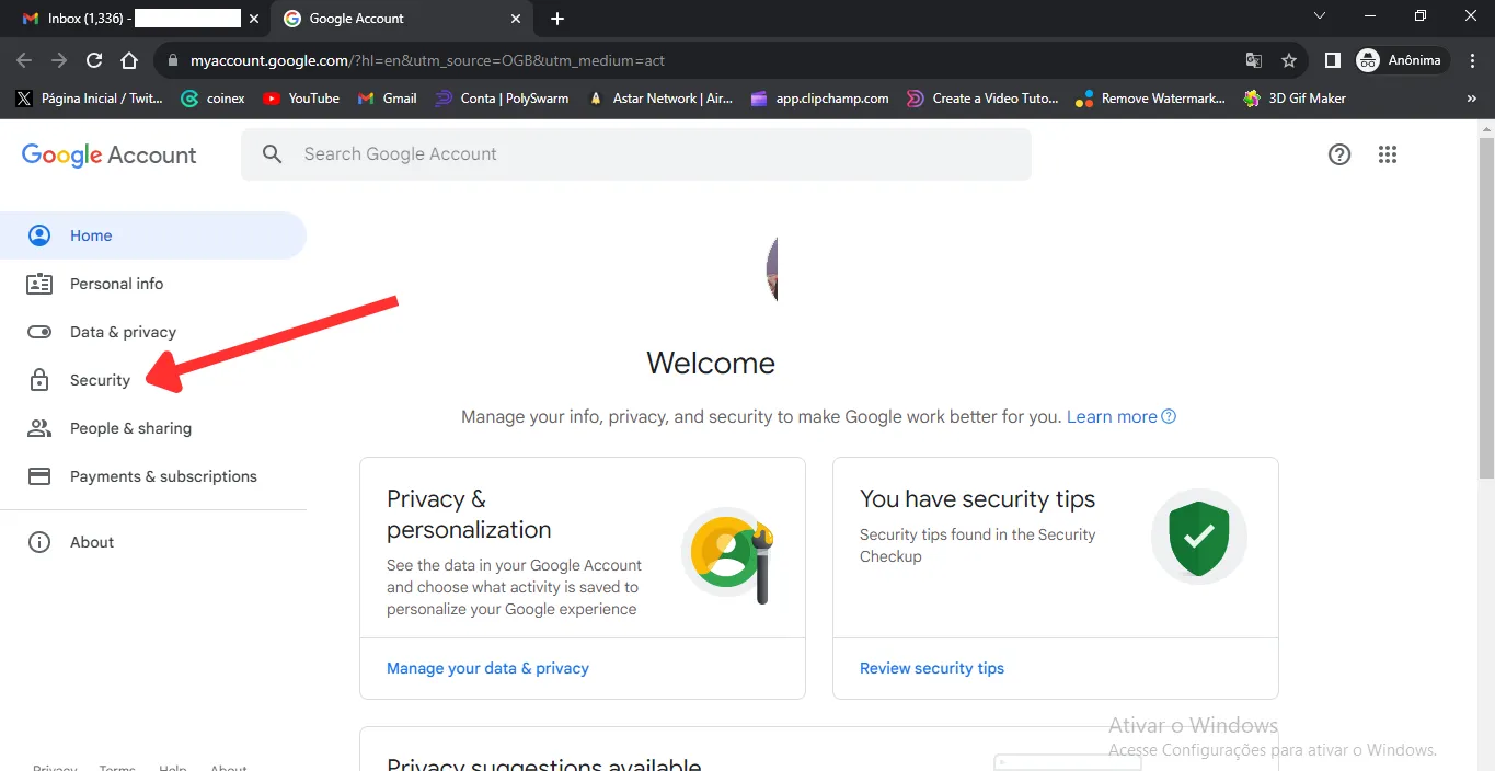 Google Security Settings