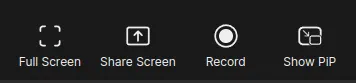 Bottom left controls