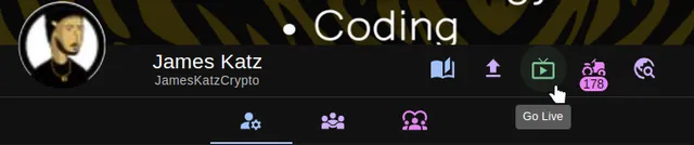 Go Live button