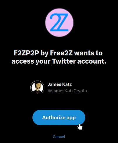 Twitter login option