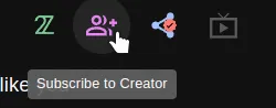 Subscribe button on creator page